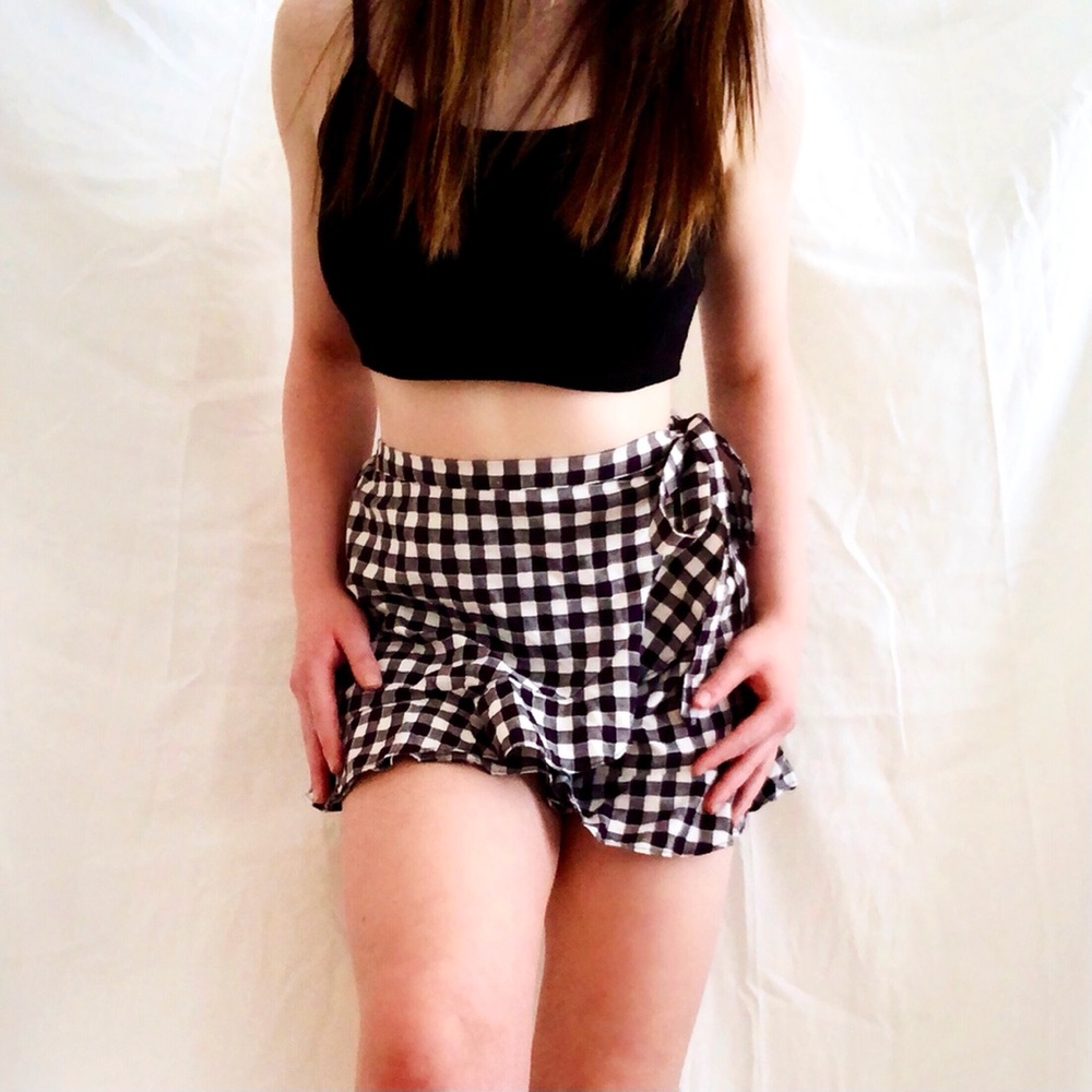 checkered skort